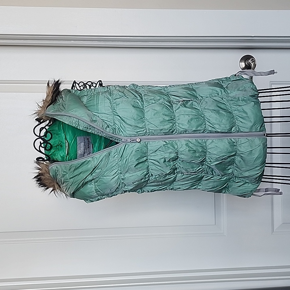 Eddie Bauer down vest, mint green.
